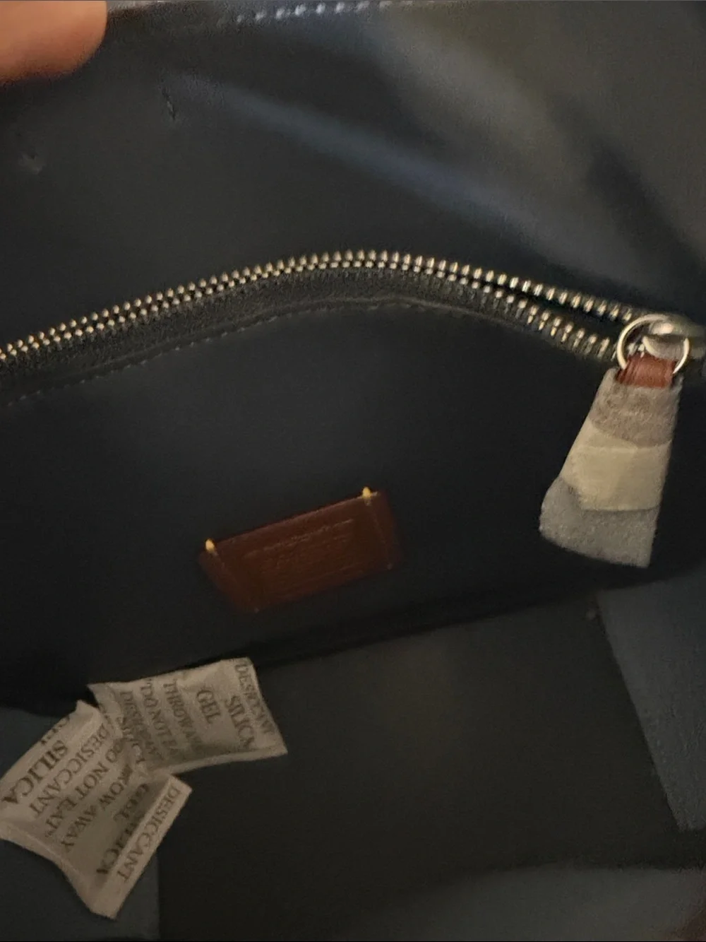 Coach Pebbled Leather Shoulder Bag in Sky Blue